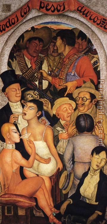 Night of the Rich painting - Diego Rivera Night of the Rich art painting